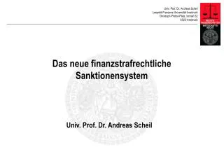 das neue finanzstrafrechtliche sanktionensystem