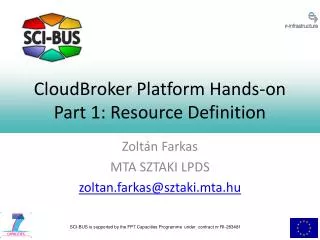 CloudBroker Platform Hands-on Part 1: Resource Definition