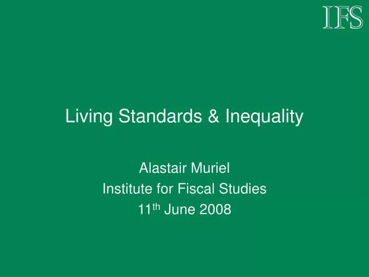 living standards inequality