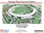 Storage Ring Vacuum Systems - slide 1