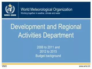 Development and Regional Activities Department