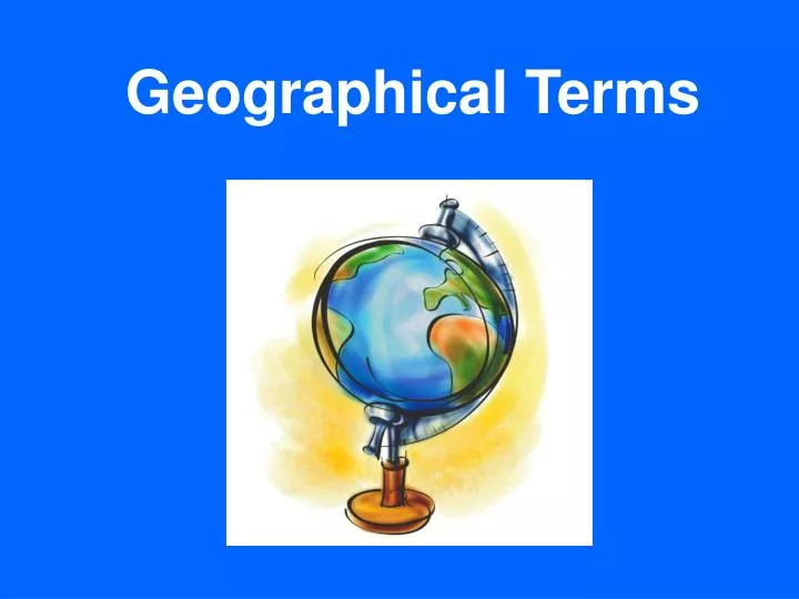 geographical terms
