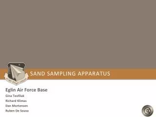Sand Sampling Apparatus
