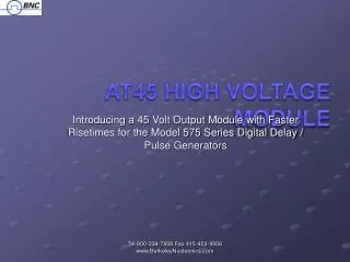 At45 High Voltage Module