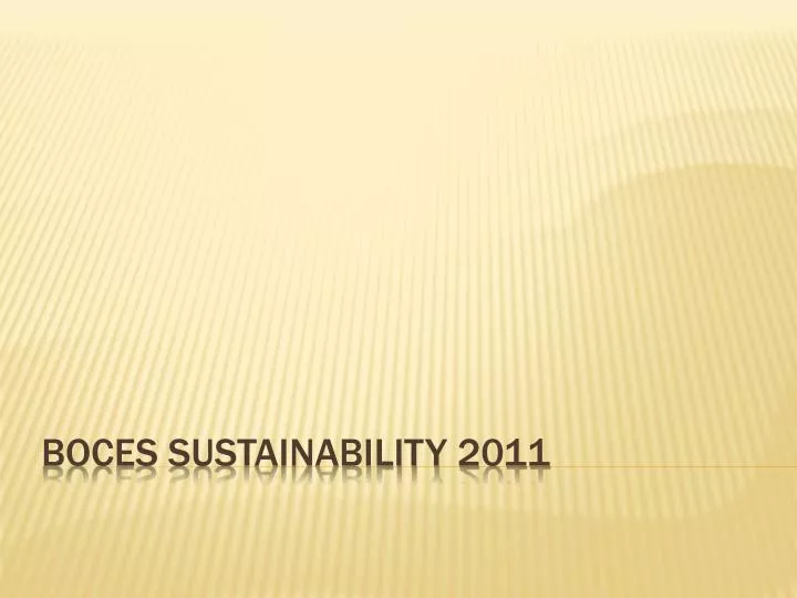 boces sustainability 2011