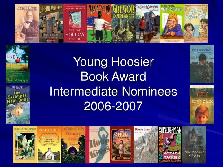 young hoosier book award intermediate nominees 2006 2007