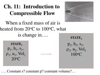 Ch. 11: Introduction to Compressible Flow
