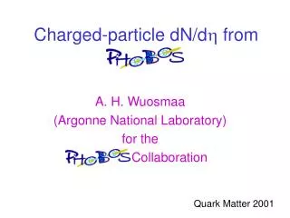 Charged-particle dN/d h from PHOBOS