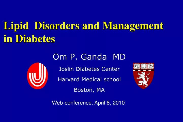lipid disorders and management in diabetes
