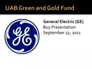 UAB Green and Gold Fund