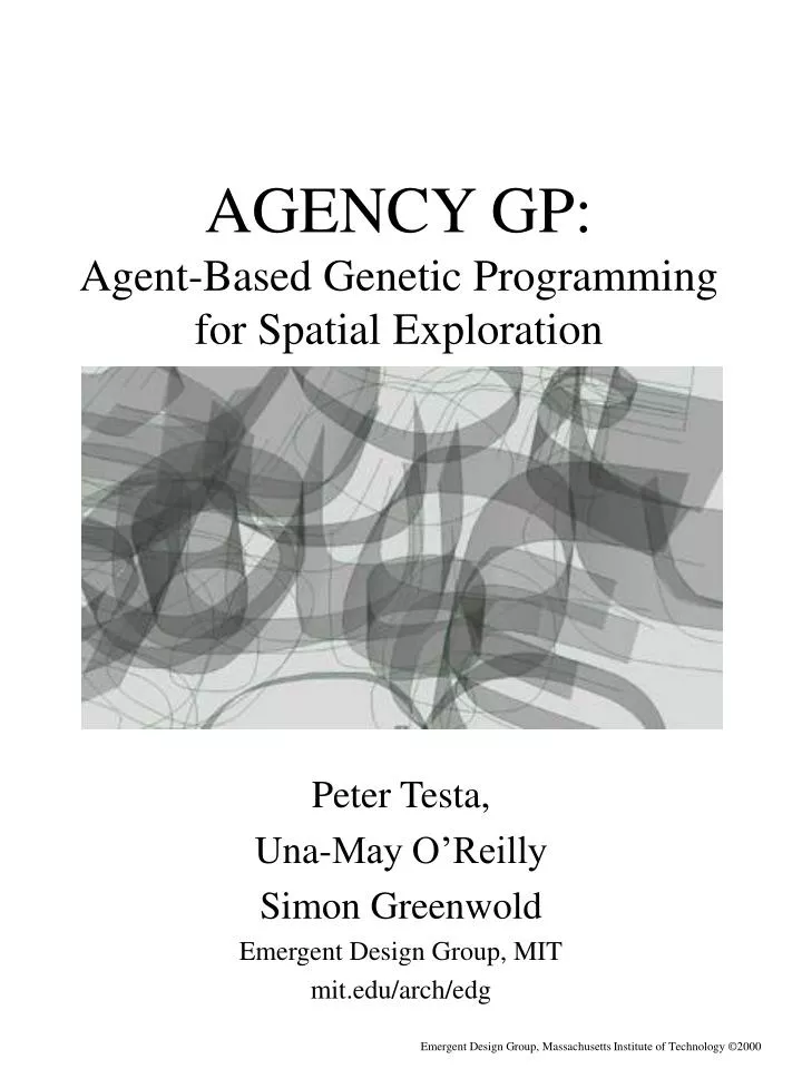 agency gp agent based genetic programming for spatial exploration