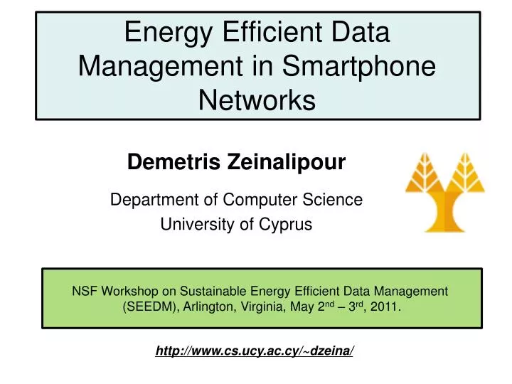 energy efficient data management in smartphone networks