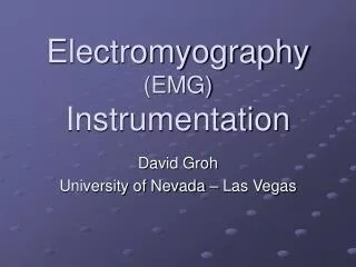 electromyography emg instrumentation