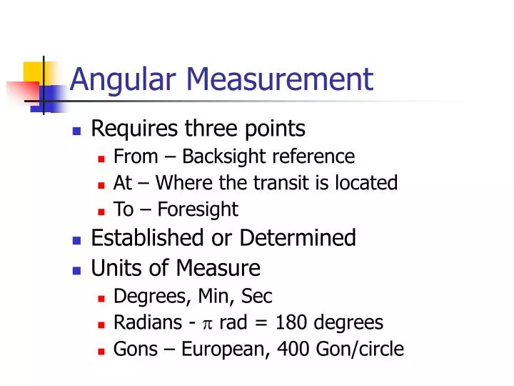 angular measurement