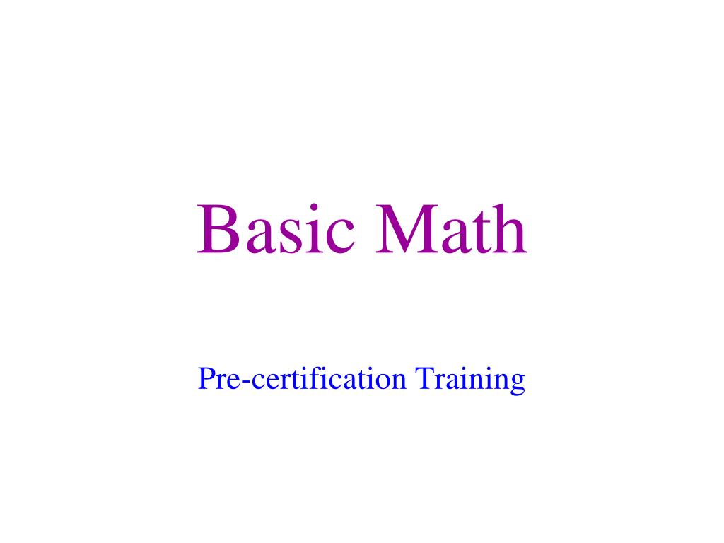 PPT - Basic Math PowerPoint Presentation, free download - ID:3204704