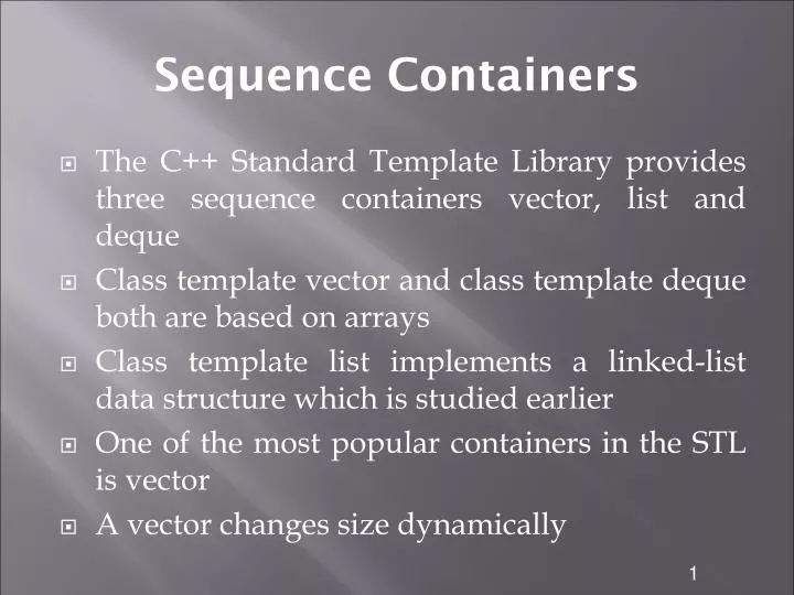 sequence containers