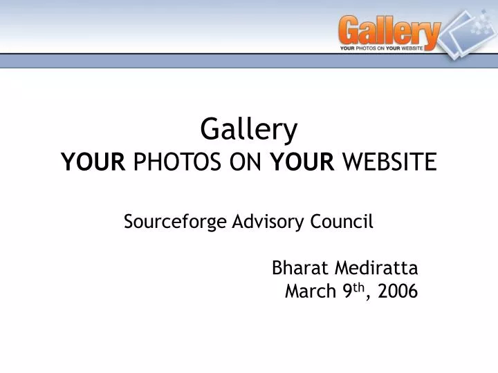 gallery your photos on your website