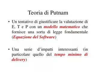 Teoria di Putnam