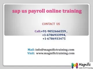 sap us payroll online training in usa,uk,australia