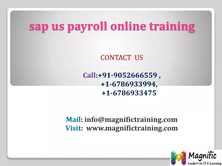 sap us payroll online training
