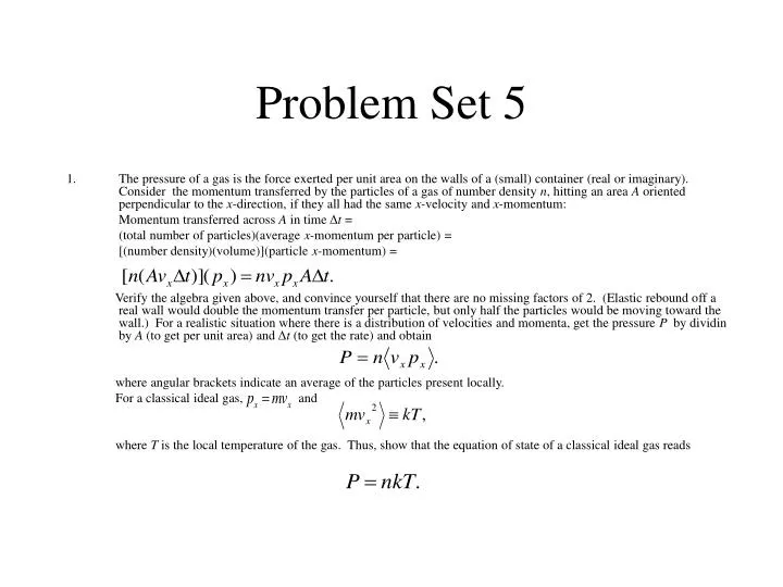 problem set 5