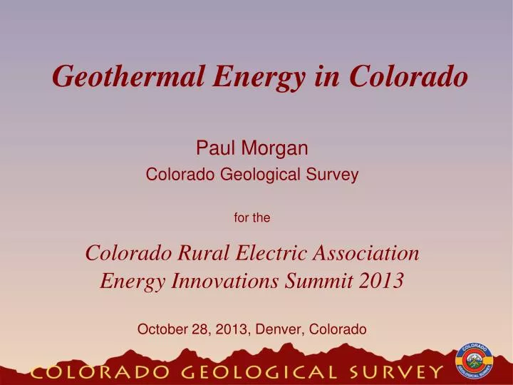 geothermal energy in colorado