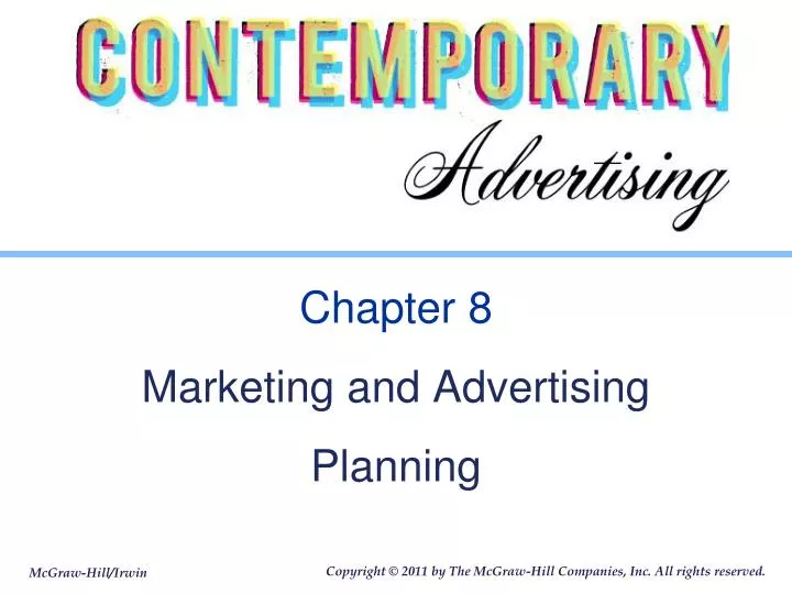 chapter 8 marketing and advertising planning