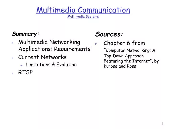 multimedia communication multimedia systems