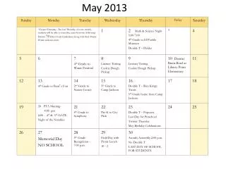 may 2013