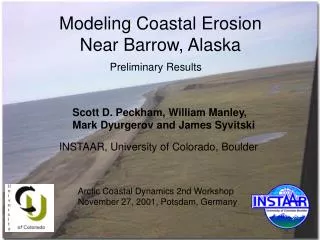 Modeling Coastal Erosion Near Barrow, Alaska