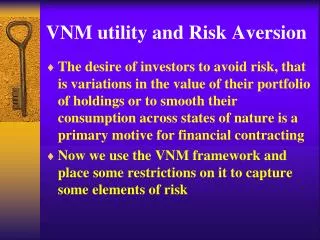 VNM utility and Risk Aversion