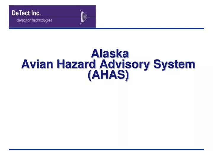 alaska avian hazard advisory system ahas