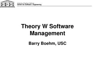 Theory W Software Management