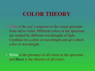 COLOR THEORY