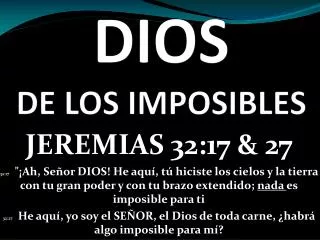 dios de los imposibles