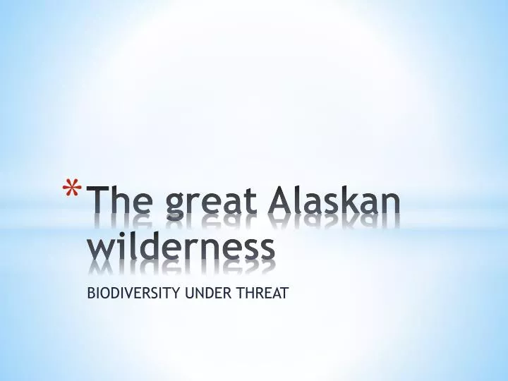 the great alaskan wilderness