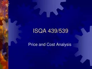 ISQA 439/539