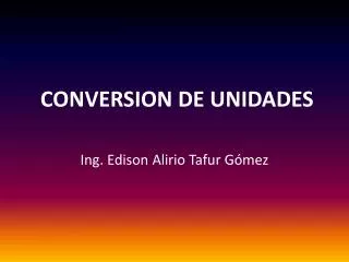 conversion de unidades