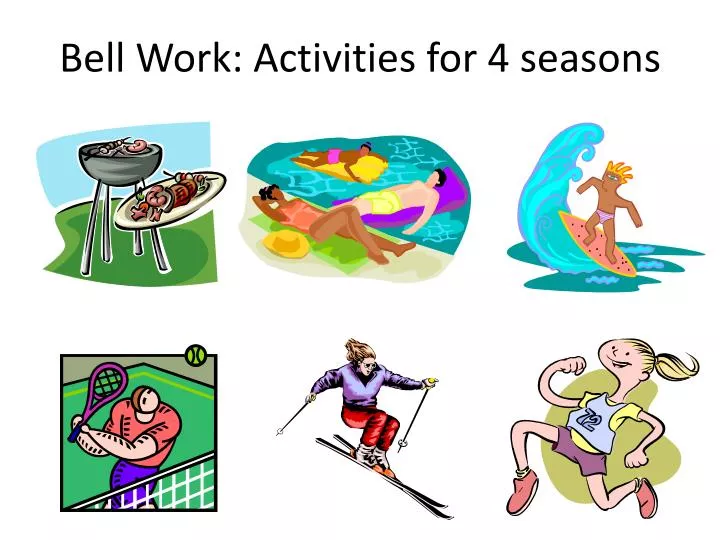 bell work activities for 4 seasons