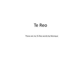 te reo