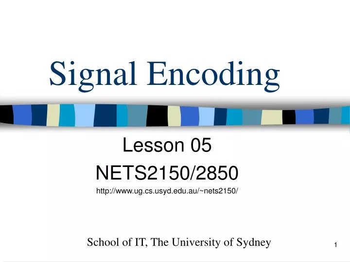signal encoding