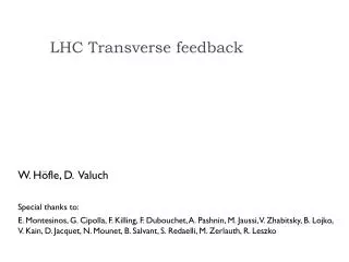 LHC Transverse feedback