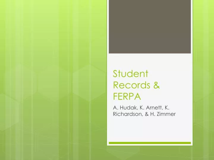 student records ferpa
