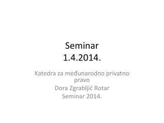 seminar 1 4 2014