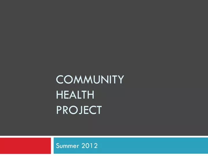 community health project