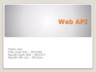 Web API