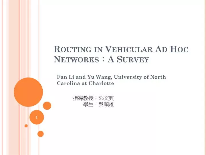 routing in vehicular ad hoc networks a survey