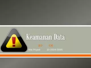 PPT - Keamanan Data PowerPoint Presentation, Free Download - ID:3809335