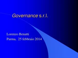 governance s r l