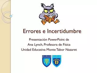 errores e incertidumbre